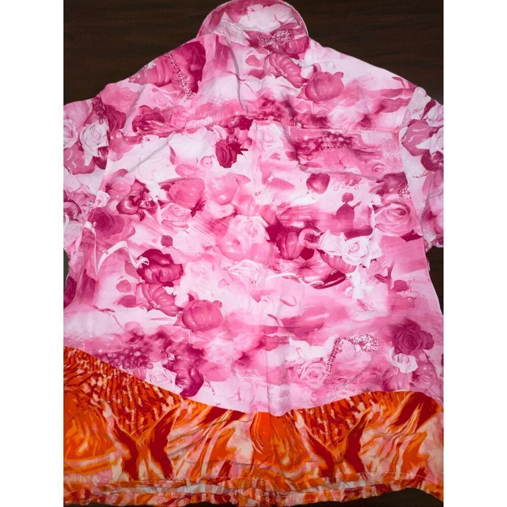Vans x Collins Strada Floral Button Up Short Sleeve Women’s Tee Size X-Small - Picture 5 of 9